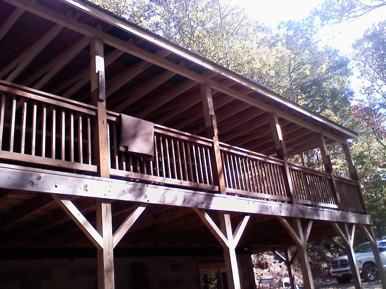 Timber framing under a new elevated porch and deck — Roof Leak Repair in South Bound Brook by Roofing Brothers